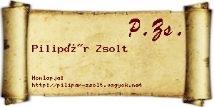 Pilipár Zsolt névjegykártya